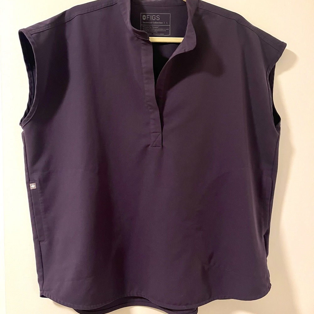 Figs PURPLE HAZE Rafaela Scub top, size L